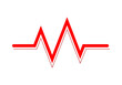© Jedsada Naeprai - Red line heart pulse heartbeat cardiograph medical icon flat vector design