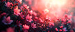 spring flowers background wallpaper with sunlight