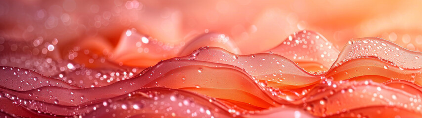 Wall Mural - Pink and Yellow Wave Close Up