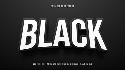Poster - black editable text effect