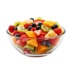 Wall Mural - Fresh fruit salad isolated on transparent or white background, png