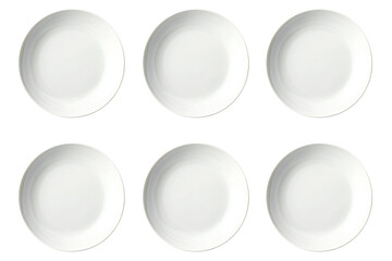 Aufkleber - white ceramics plate isolated on a transparent background. Top view