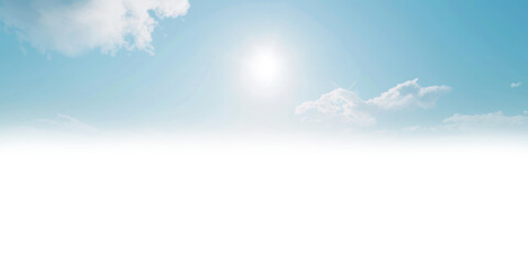 Wall Mural - Blue sky and clouds isolated on white and transparent background