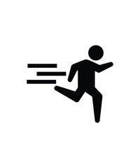 Poster - running man icon, vector best flat icon.