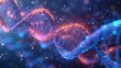 Develop a 3D animated scene showcasing the potential of genetic engineering through a mesmerizing blend of science and art