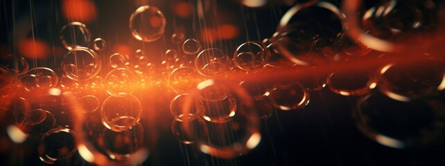 Poster - Generative AI Layers of translucent circles overlapping to produce an abstract and ethereal scene.