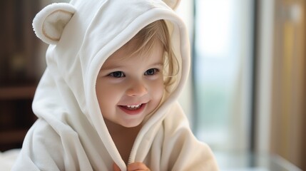 Poster - Generative AI Organic Cotton Chinese child Hooded Towel