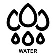 © Oki - water, water drops, liquid, wet, aqua, fluid outline icon for web mobile app presentation printing