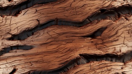 Poster - Generative AI Rugged and bumpy bark texture from a tree trunk.