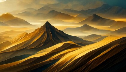 Canvas Print - sunset over mountains