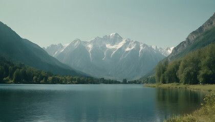 Naklejka na meble lake and mountains