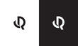 DQ logo, monogram unique logo, black and white logo, premium elegant logo, letter DQ Vector minimalist ambigram