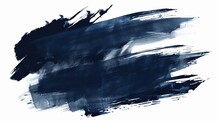 Abstract Blue Painting, Indigo Blue Textured Background, Blue Brush Strokes On A White Background, Blue Grunge Brush Strokes