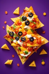 nachos with black beans and tomatoes