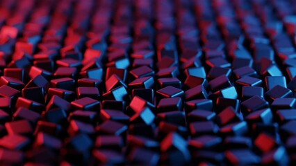 Poster - Vivid prismatic shapes morphing in 3D space, creating a visually enchanting and dynamic effect.