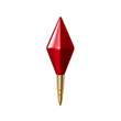 Red push pin isolated on transparent background