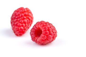 Wall Mural - raspberry isolated on white background