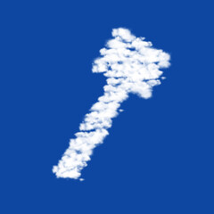 Poster - Clouds in the shape of a mallet symbol on a transparent background. A symbol consisting of clouds in the center. Illustration on transparent background