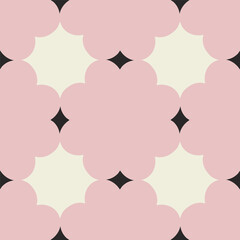 Wall Mural - Beautiful seamless pattern with geometric shapes in retro style. Vector texture in classic ceramic tile style. Modern geometry background in vintage style.