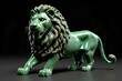 Jade lion figurine. Digital illustration.