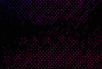 Dark pink vector template with poker symbols.