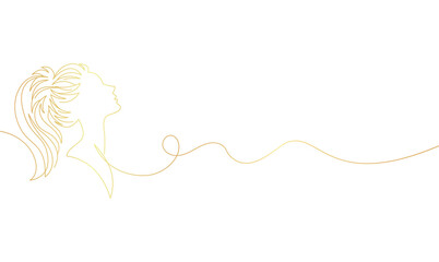 Wall Mural - women's day in one single line drawing. simple creative concept. vector eps 10