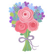 bouquet vector cartoon illustration isolated on white background