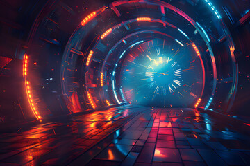Poster - The Passage of Time. Conceptual Illustration, Generative AI