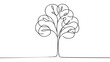 © artisttop - Continuous one line drawing of tree on white background. Vector illustration