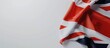 Cropped united kingdom flag copy space on white background. Generated AI image