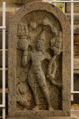 Canvas Print - Stone Relief Carvings at the Temple of the Sacred Tooth Relic