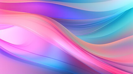 Wall Mural - Holographic neon background ,Colorful psychedelic abstract. Pastel color waves for background