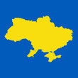 Ukraine. Map of Ukraine. Vector map of European countries. Peace in Ukraine, olive branch, symbol of peace.