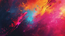 Vibrant Abstract Explosion Of Colors  Wallpaper Background