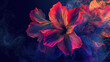 Vibrant Hibiscus Flowers in Full Bloom with Ethereal Smoke Art Background