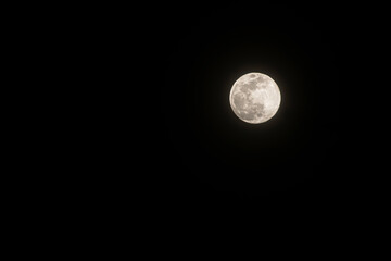 full moon in the night sky