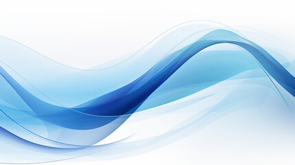 Poster - Blue wave abstract background for flyer brochure ad design