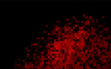 Poster - dark red vector layout with lines, rectangles.