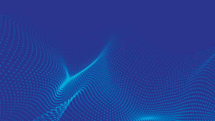 Wall Mural - Abstract digital wave of particles. Futuristic point wave. Technology background vector. 3D rendering.