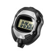 © Kuzmick - Electronic black plastic stopwatch with five seconds on the screen isolated. Transparent PNG image.