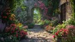 A secret garden where every flower tells a different fairy tale