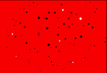 Poster - light red vector texture in poly style with circles, cubes.