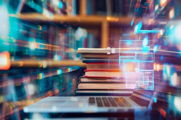 concept of distance learning, advanced training courses via the Internet