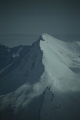 Wall Mural - snowy montain ridge in Saas-Fee