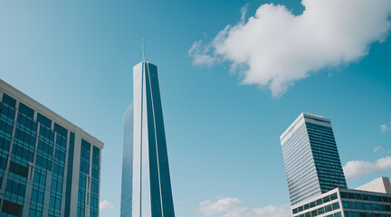 modern office building with sky