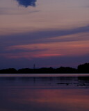 Fototapeta Niebo - sunset over the lake