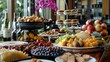 Food and Beverages: Indulging in delicious dishes, savoring aromatic coffee, relishing fresh fruit platters, and toasting with exquisite  glasses evoke sensory delights and culinary experiences. 