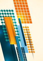 Aufkleber - Modern overlaps of dynamic geometric shapes. Cover for cover, wallpaper, poster, banner, website, flyer. Vector