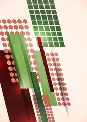 Poster - Modern overlaps of dynamic geometric shapes. Cover for cover, wallpaper, poster, banner, website, flyer. Vector
