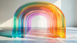 A simple and elegant rainbow arch created from thin transparent.